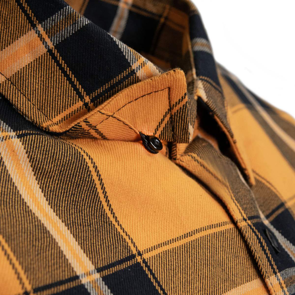 MMCC Deadbolt Men's Mustard Black White Plaid Flannel Shirt - 100% Cotton with Microfiber Wipe Panel - MMC11620 - Image 12