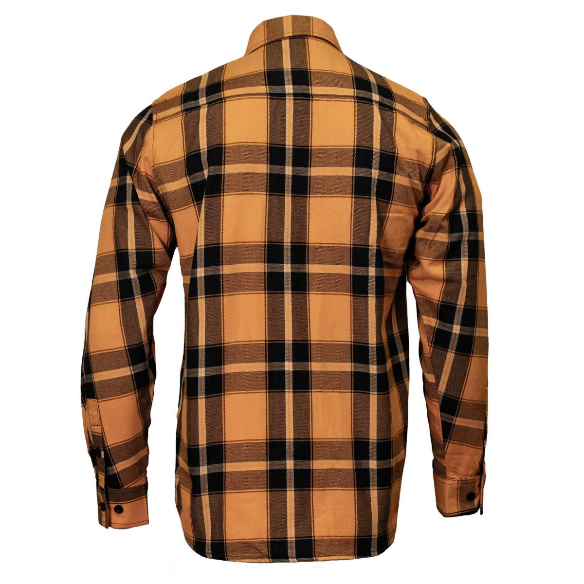 MMCC Deadbolt Men's Mustard Black White Plaid Flannel Shirt - 100% Cotton with Microfiber Wipe Panel - MMC11620 - Image 15