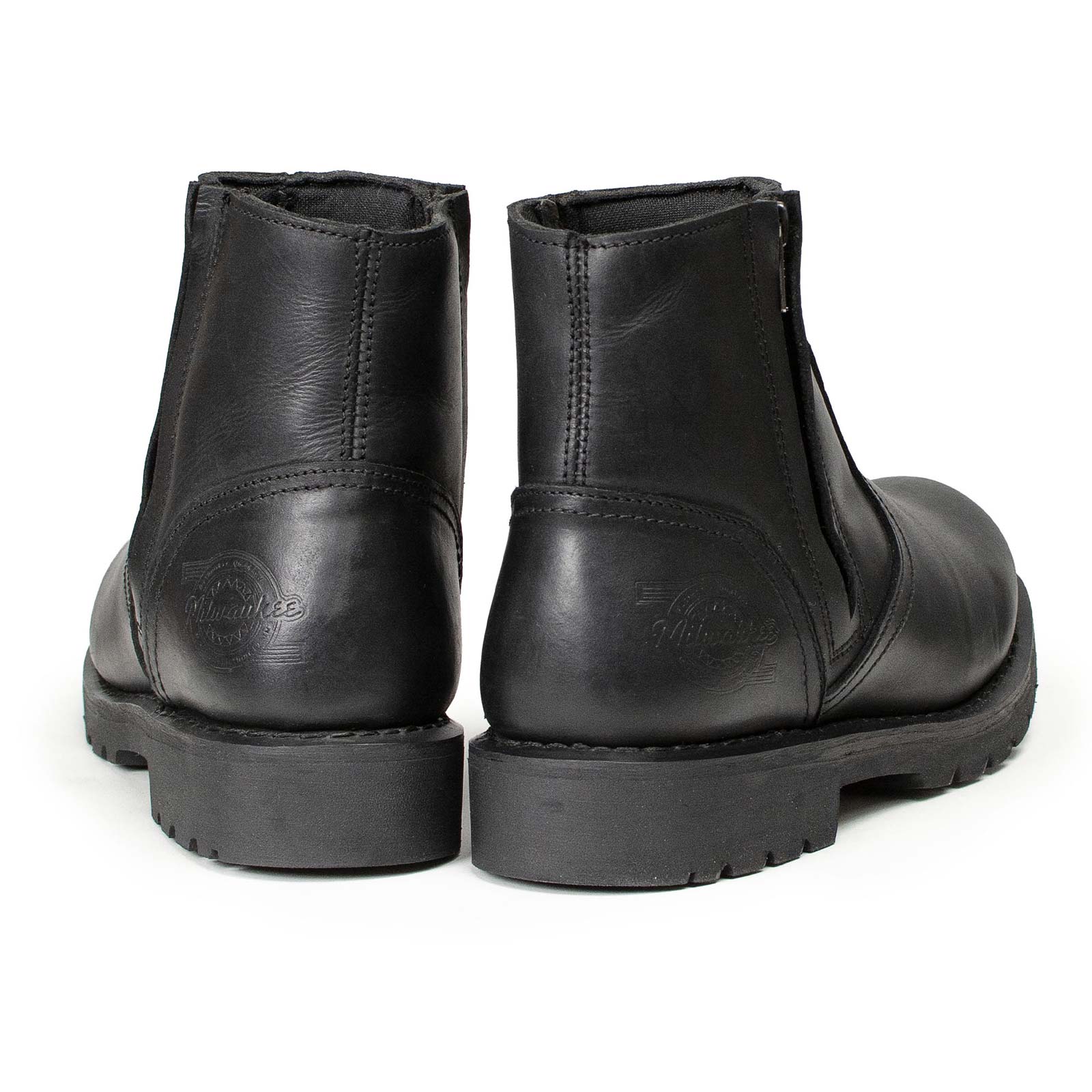 MMCC Men’s Kick Start 7” Black Top Grain Leather Motorcycle Boots - Dual YKK Zippers, Freedom Flex Toe - MBM9009 - Image 10