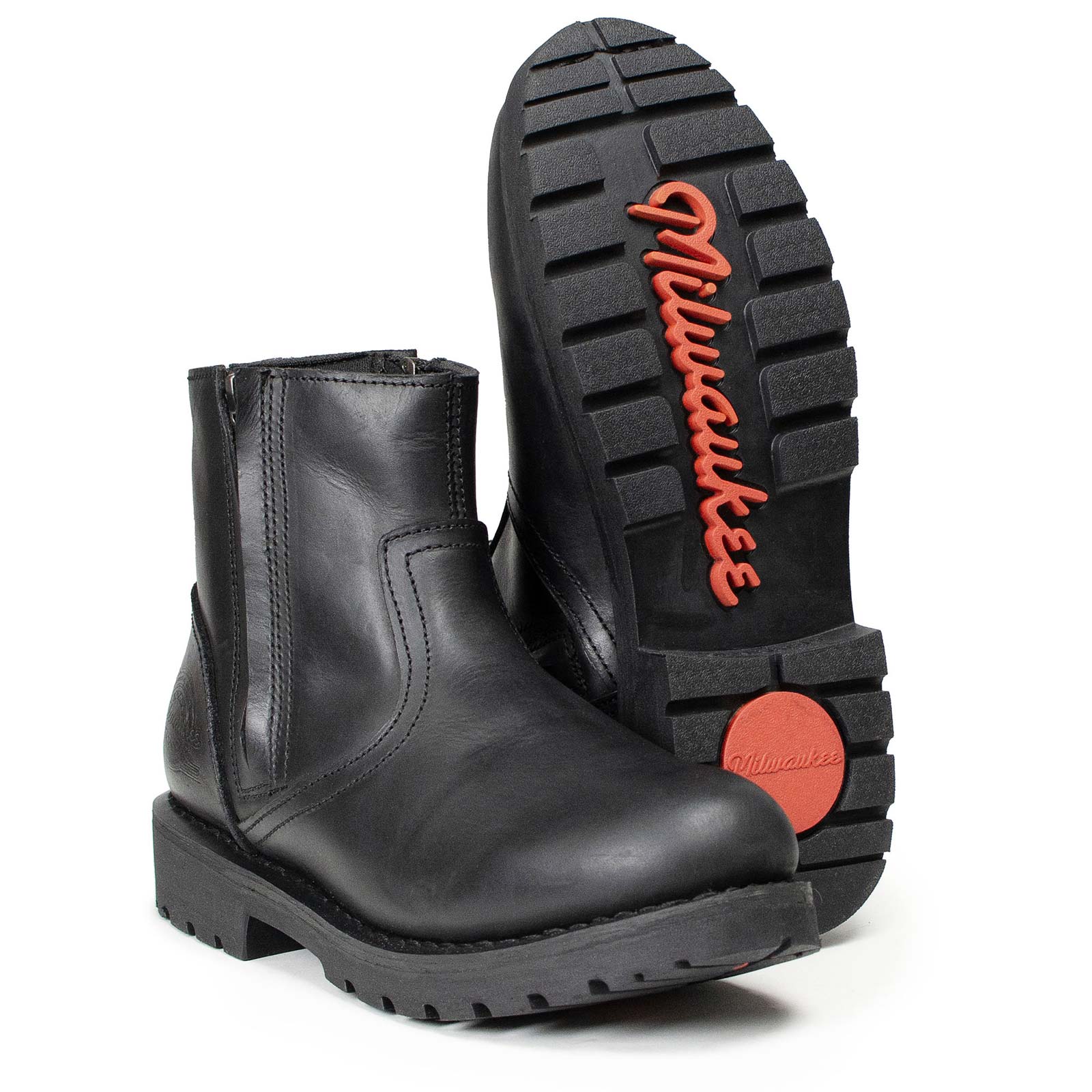 MMCC Men’s Kick Start 7” Black Top Grain Leather Motorcycle Boots - Dual YKK Zippers, Freedom Flex Toe - MBM9009 - Image 12