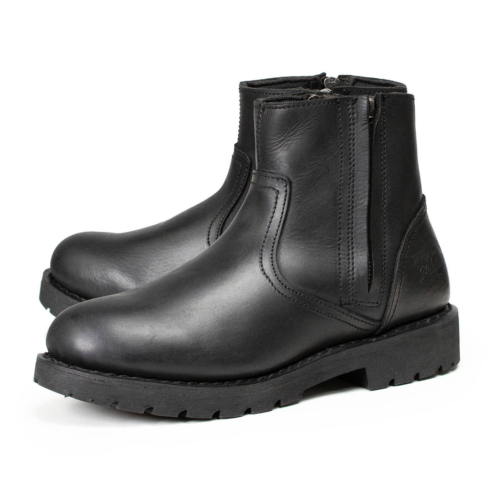 MMCC Men’s Kick Start 7” Black Top Grain Leather Motorcycle Boots - Dual YKK Zippers, Freedom Flex Toe - MBM9009 - Image 7