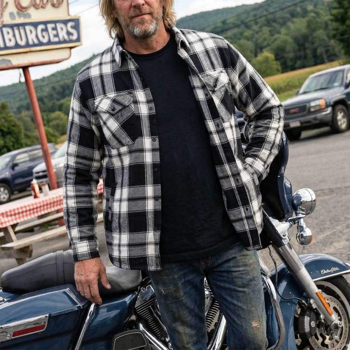 MMCC Men's Desperado Reversible Flannel Shirt - 100% Cotton Snap Front Plaid w/ Chest and Hand Pockets - MNG11804 - Image 6