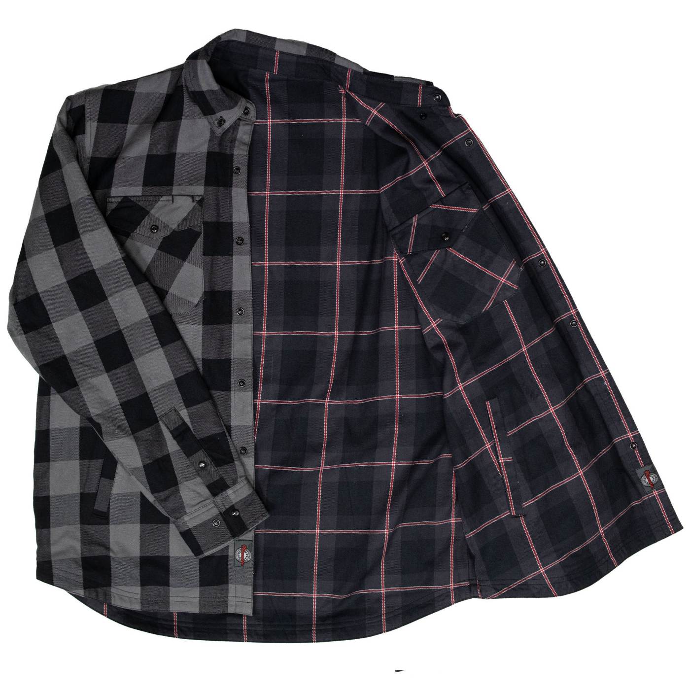 MMCC Men's Desperado Reversible Flannel Shirt - 100% Cotton Snap Front Plaid w/ Chest and Hand Pockets - MNG11805 - Image 10