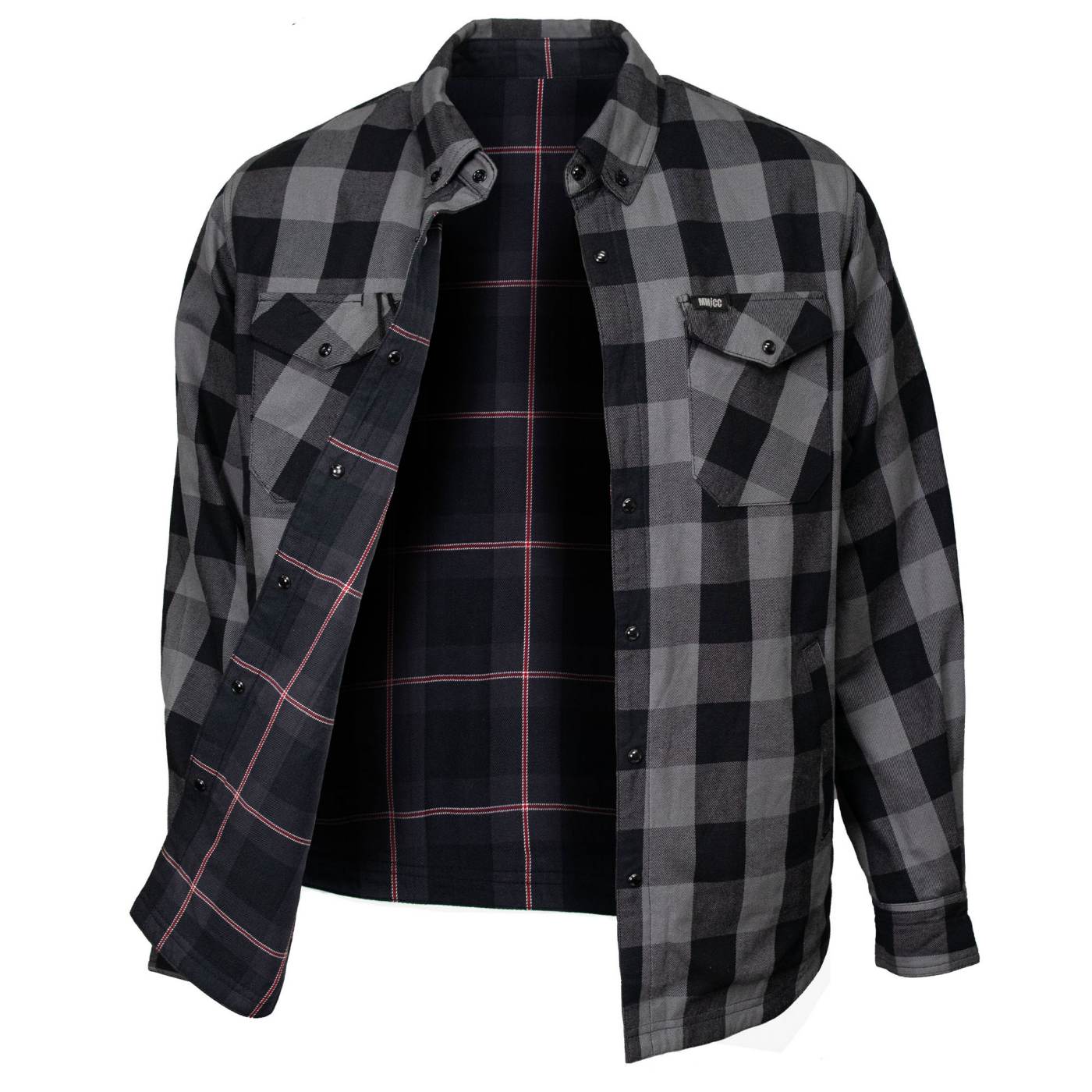 MMCC Men's Desperado Reversible Flannel Shirt - 100% Cotton Snap Front Plaid w/ Chest and Hand Pockets - MNG11805 - Image 26