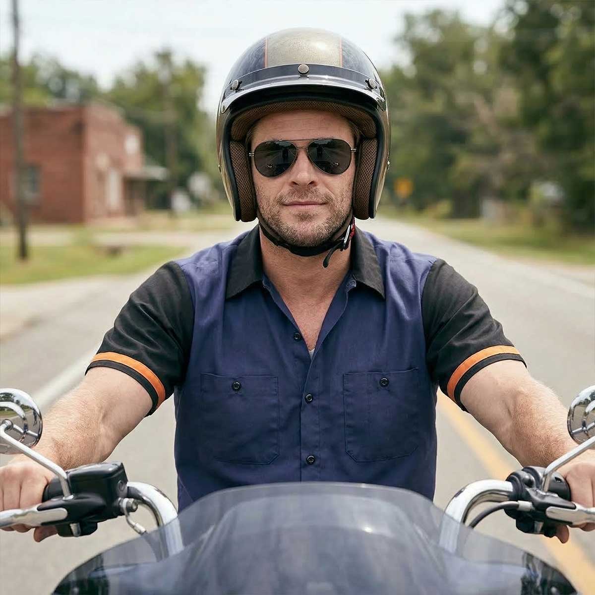 MMCC Men's Pit Line Mechanic Button Up Shirt - Dual Chest Pockets - Microfiber Panel - Rider Ready - MMC16026 - Image 4