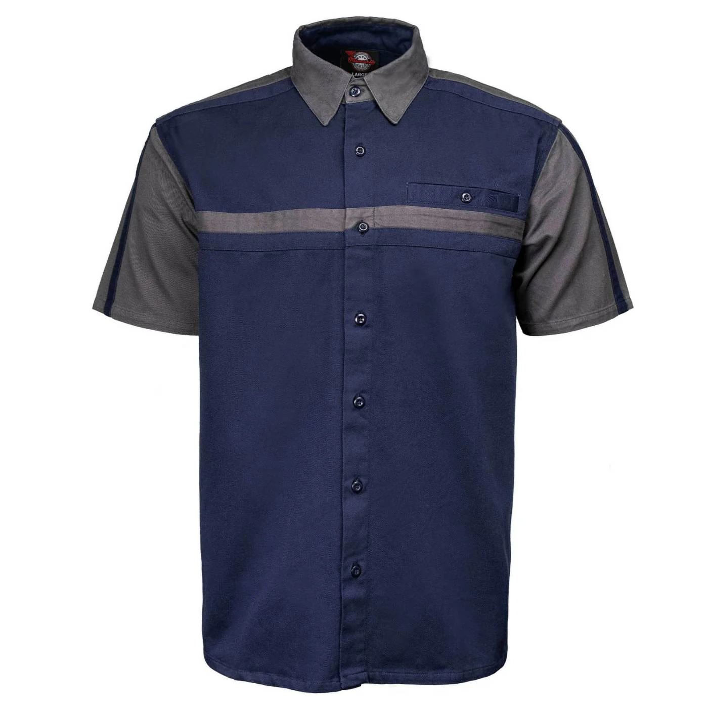 MMCC Men's Pit Line Mechanic Button Up Shirt - Dual Chest Pockets - Microfiber Panel - Rider Ready - MMC16027 - Image 8