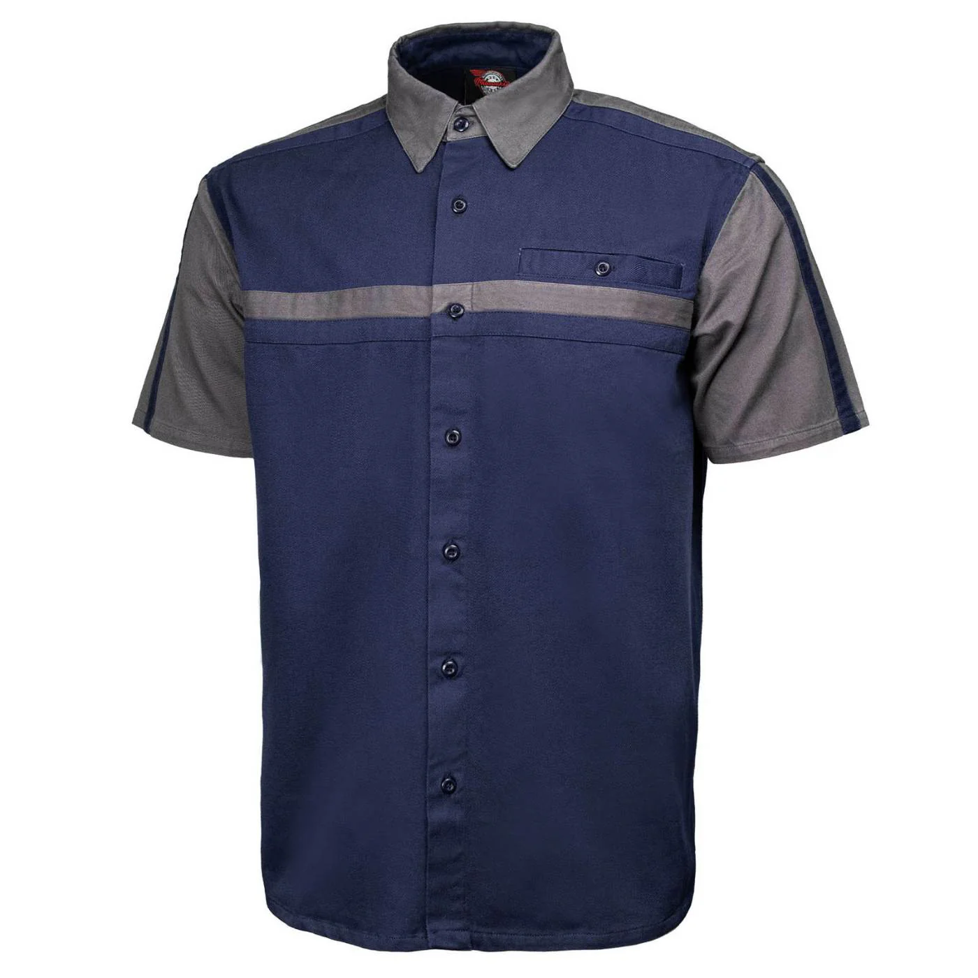 MMCC Men's Pit Line Mechanic Button Up Shirt - Dual Chest Pockets - Microfiber Panel - Rider Ready - MMC16027 - Image 9