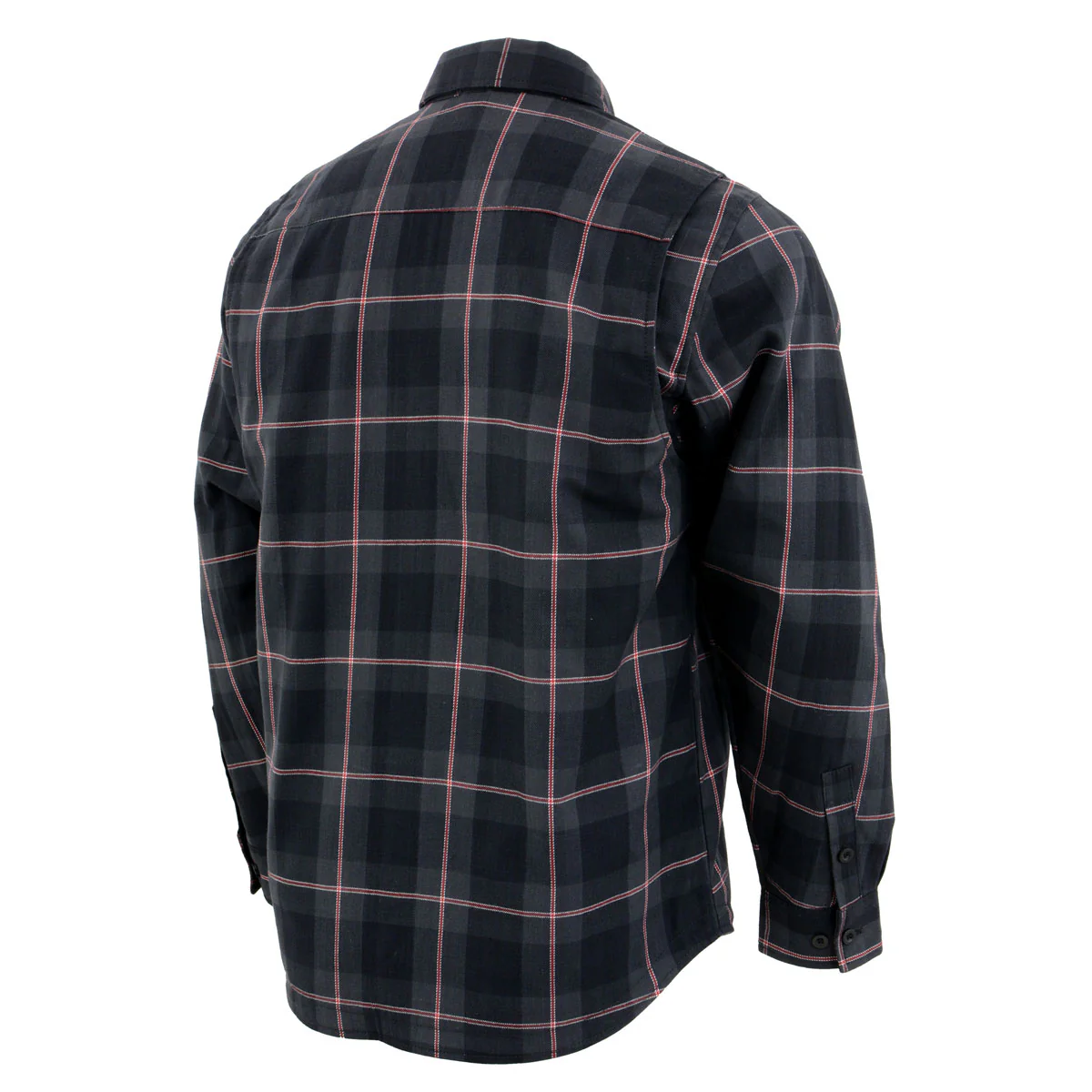 Nexgen Heat Nxm1602set Men's 'Riffraff' Black, Grey/Red Heated Flannel Long Sleeve Shirt (Rechargeable Battery Pack Included) - Image 10