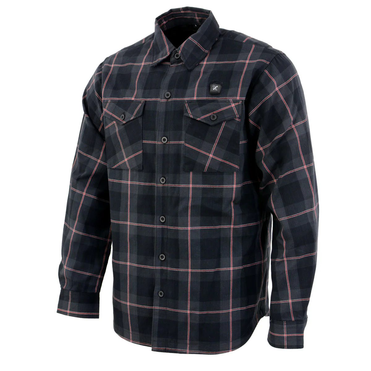 Nexgen Heat Nxm1602set Men's 'Riffraff' Black, Grey/Red Heated Flannel Long Sleeve Shirt (Rechargeable Battery Pack Included) - Image 11