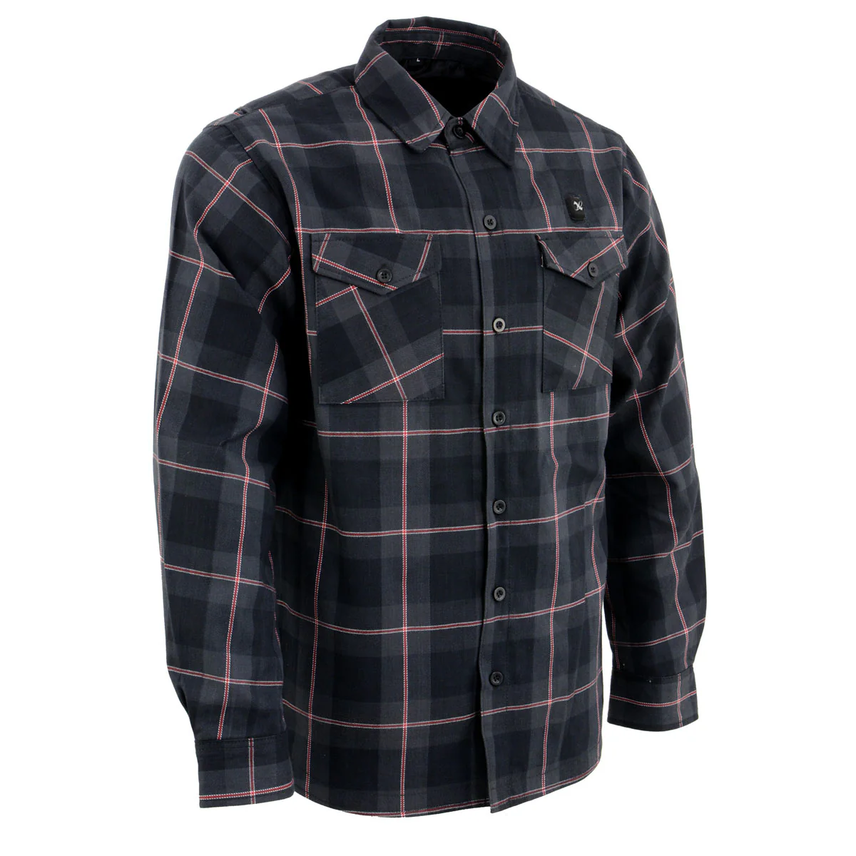 Nexgen Heat Nxm1602set Men's 'Riffraff' Black, Grey/Red Heated Flannel Long Sleeve Shirt (Rechargeable Battery Pack Included) - Image 9