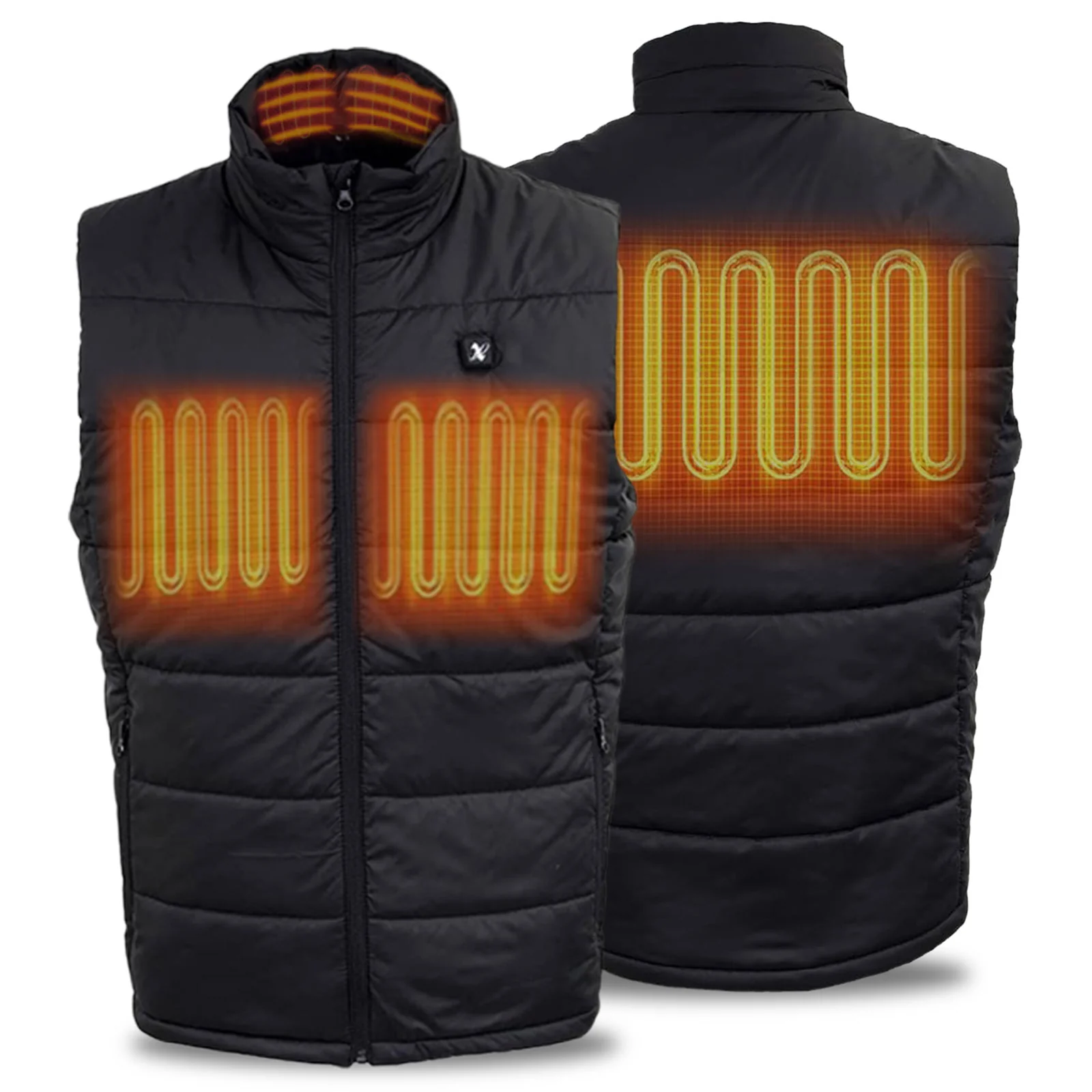 NexGen NXM3301SET Men's 'Puffed' Black Heated Textile Vest (Rechargeable Battery Pack Included) - Image 15