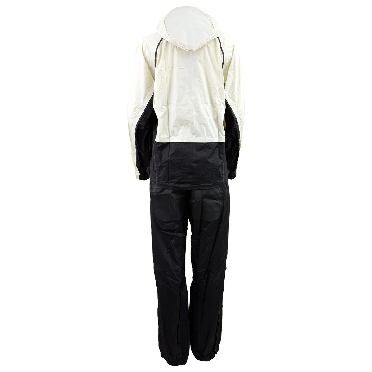 NexGen Ladies SH2344 Beige and Black Hooded Water Proof Rain Suit - Image 2