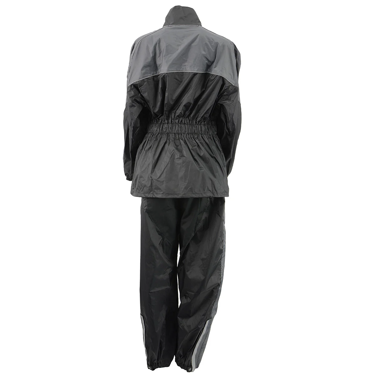 NexGen Ladies XS5001 Black and Grey Water Proof Rain Suit with Reflective Piping - Image 6