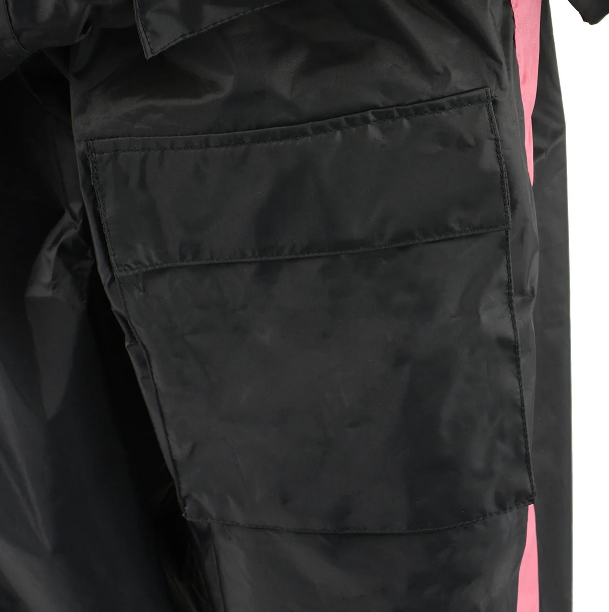 NexGen Ladies XS5001 Black and Pink Water Proof Rain Suit with Reflective Piping - Image 5