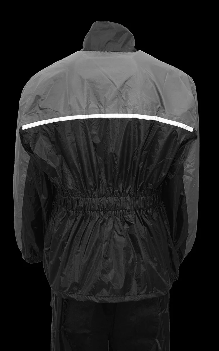 NexGen XS5031 Women's Grey and Black Water Proof Rain Suit with Cinch Sides - Image 4