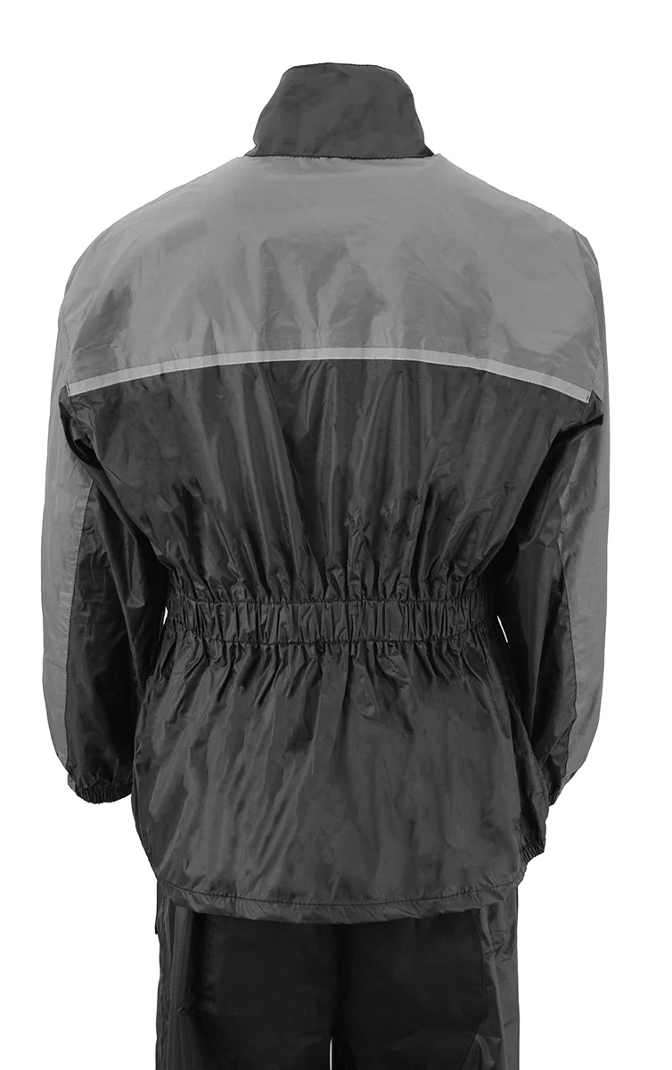 NexGen XS5031 Women's Grey and Black Water Proof Rain Suit with Cinch Sides - Image 7