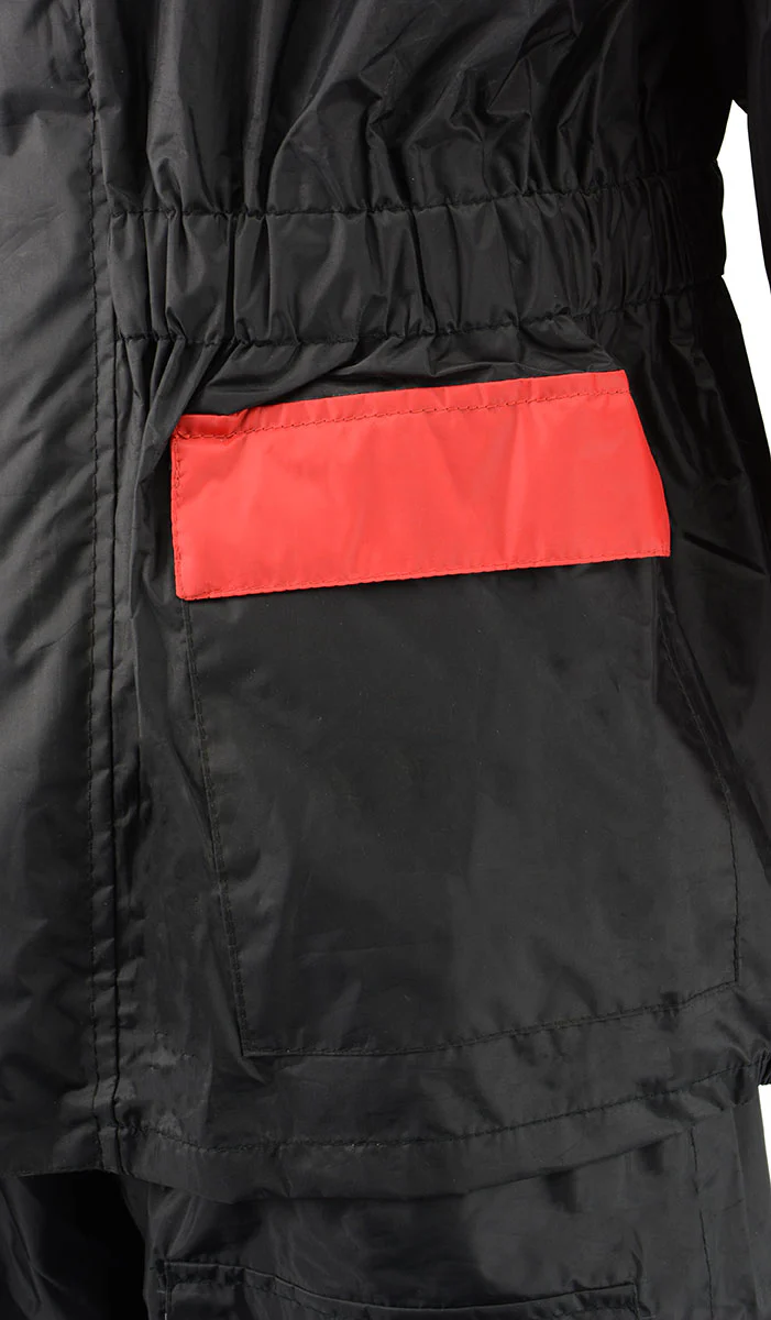 NexGen XS5031 Women's Red and Black Water Proof Rain Suit with Cinch Sides - Image 11