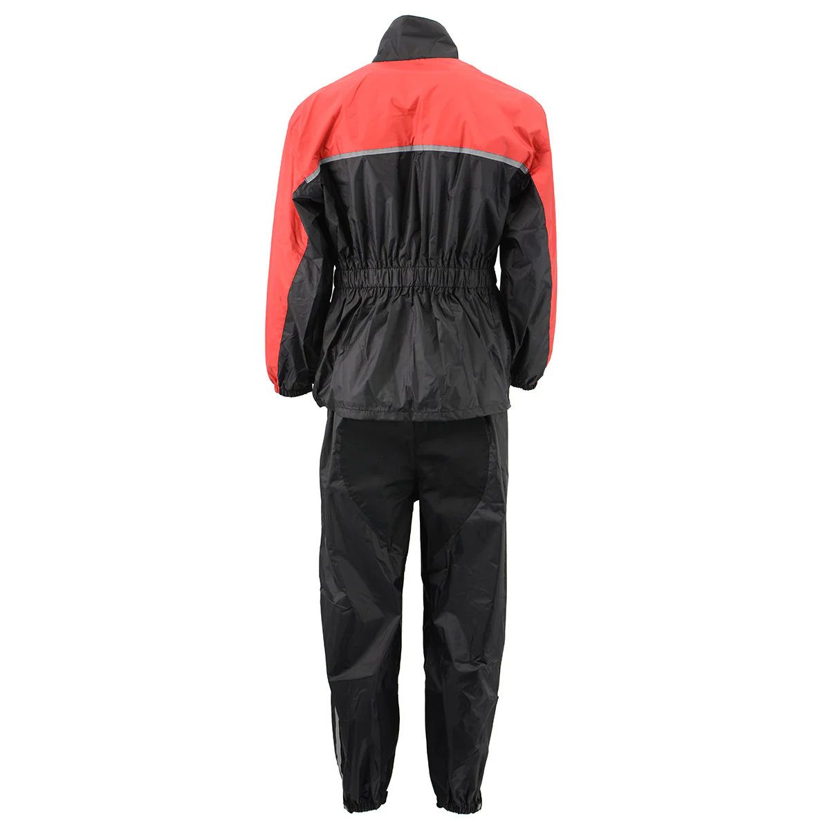 NexGen XS5031 Women's Red and Black Water Proof Rain Suit with Cinch Sides - Image 6