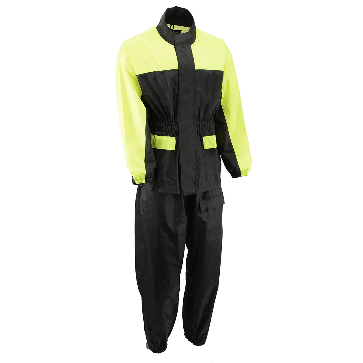 NexGen XS5031 Women's Yellow and Black Hi-Viz Water Proof Rain Suit with Cinch Sides - Image 13