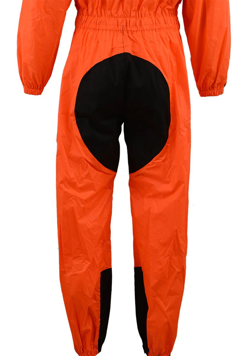 NexGen Men’s XS5004 Orange Hi-Viz Water Proof Rain Suit with Reflective Panels - Image 5