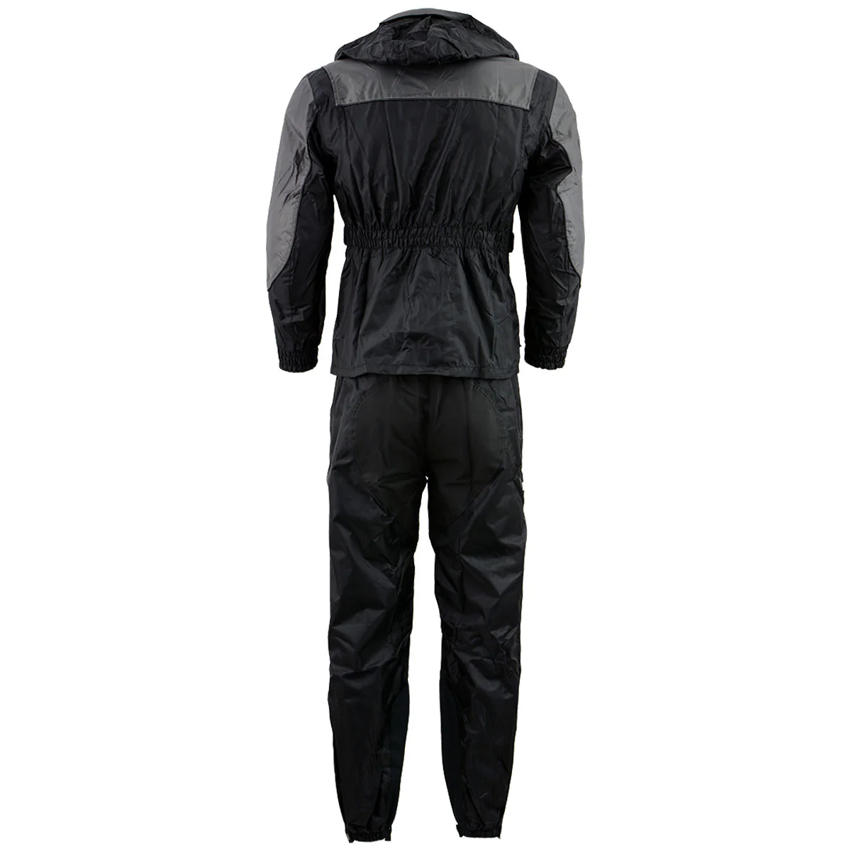 NexGen Men's SH2049 Black and Grey Hooded Water Proof Armored Rain Suit - Image 2