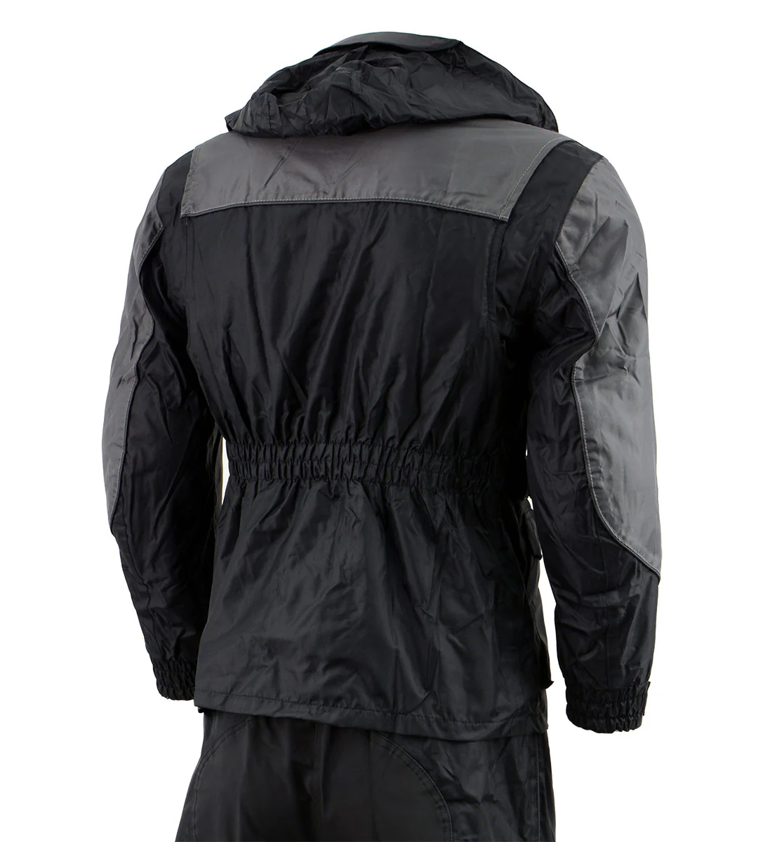 NexGen Men's SH2049 Black and Grey Hooded Water Proof Armored Rain Suit - Image 5