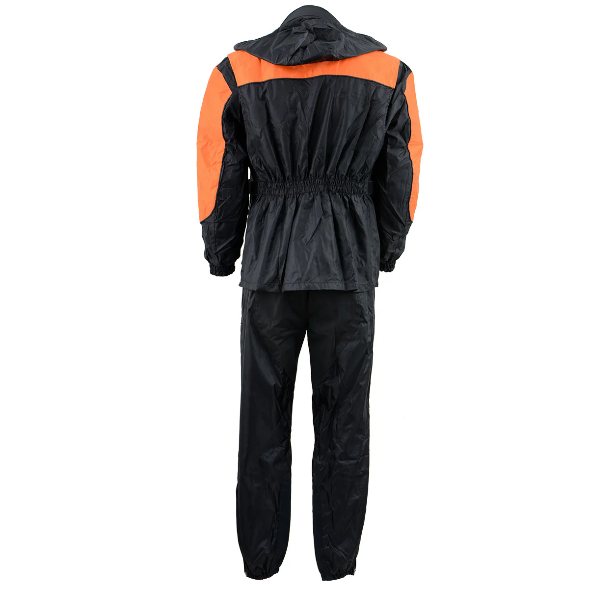 NexGen Men's SH2051 Black and Orange Hooded Water Proof Armored Rain Suit - Image 2