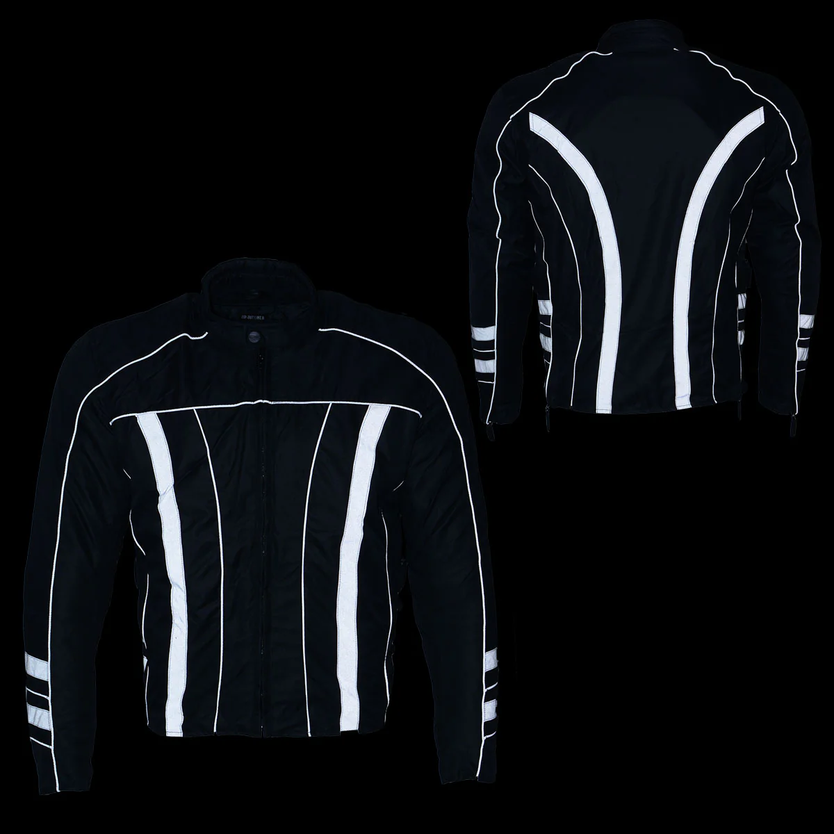 NexGen Men's SH2389 Black and Grey Armored Racer Jacket - Image 3