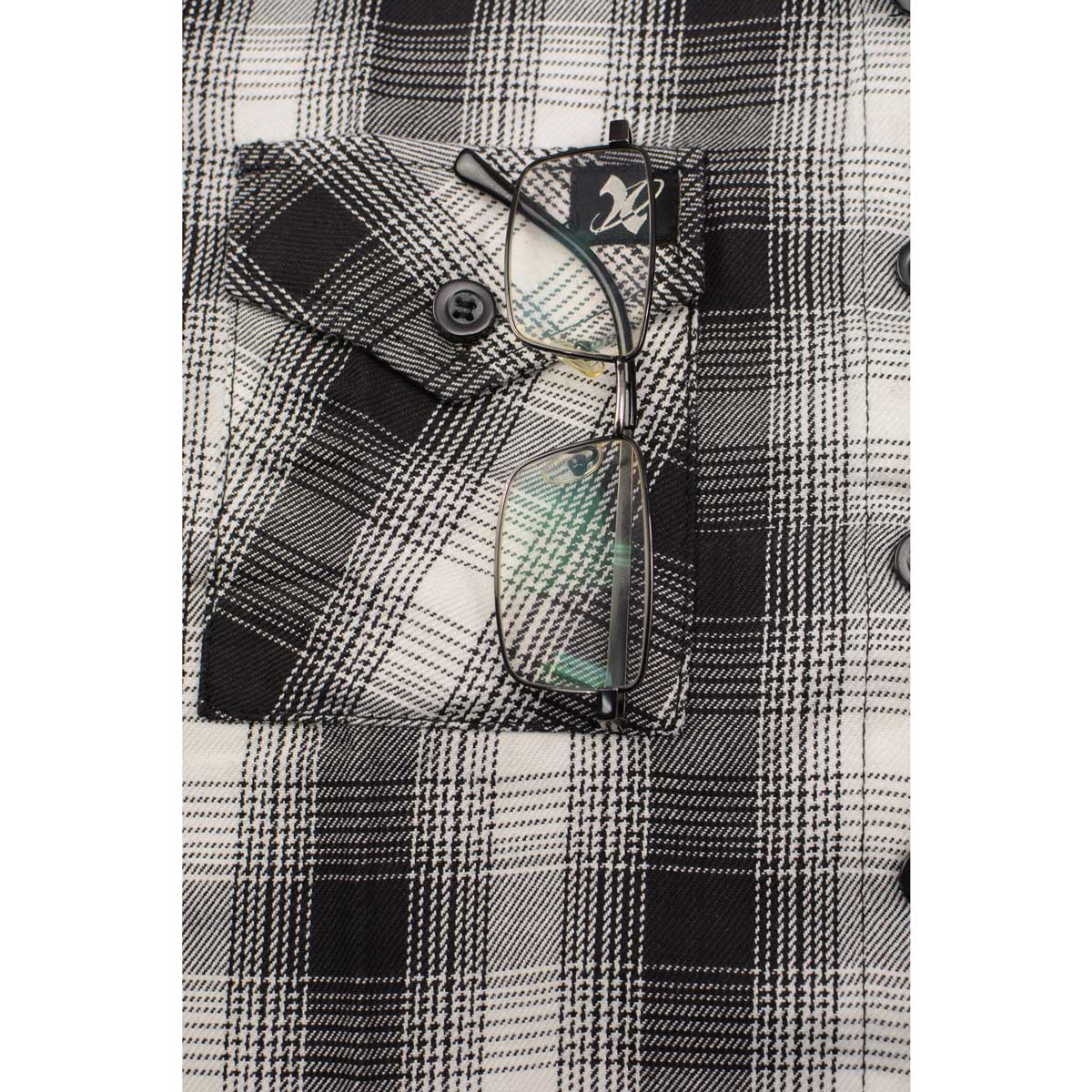 Milwaukee Leather MNG21600 Women's Casual Black and White Long Sleeve Cotton Flannel Shirt - Image 10