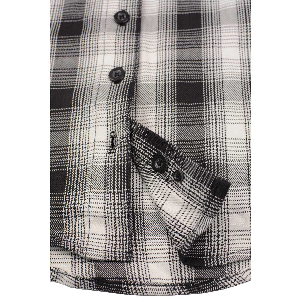 Milwaukee Leather MNG21600 Women's Casual Black and White Long Sleeve Cotton Flannel Shirt - Image 11