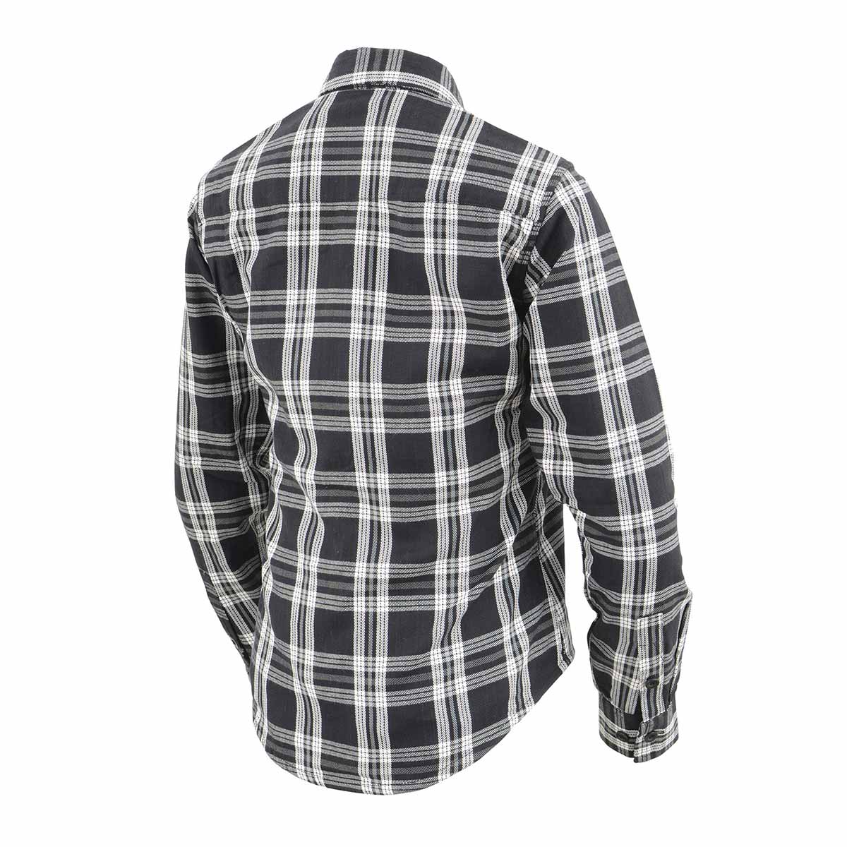 Milwaukee Leather MNG21600 Women's Casual Black and White Long Sleeve Cotton Flannel Shirt - Image 6