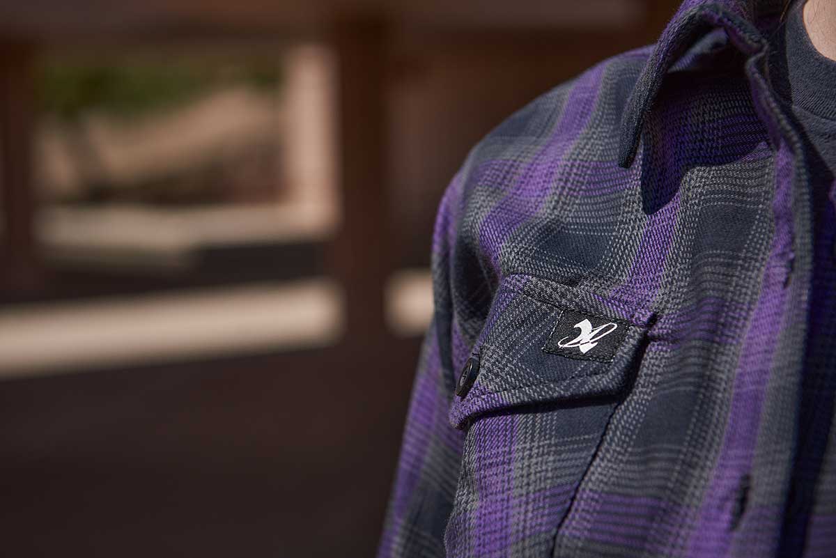 Milwaukee Leather MNG21603 Women's Casual Black with Purple Long Sleeve Casual Cotton Flannel Shirt - Image 11