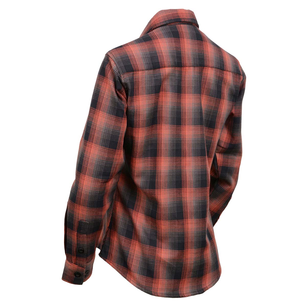 Milwaukee Leather MNG21607 Women's Casual Red and Black Long Sleeve Cotton Casual Flannel Shirt - Image 13