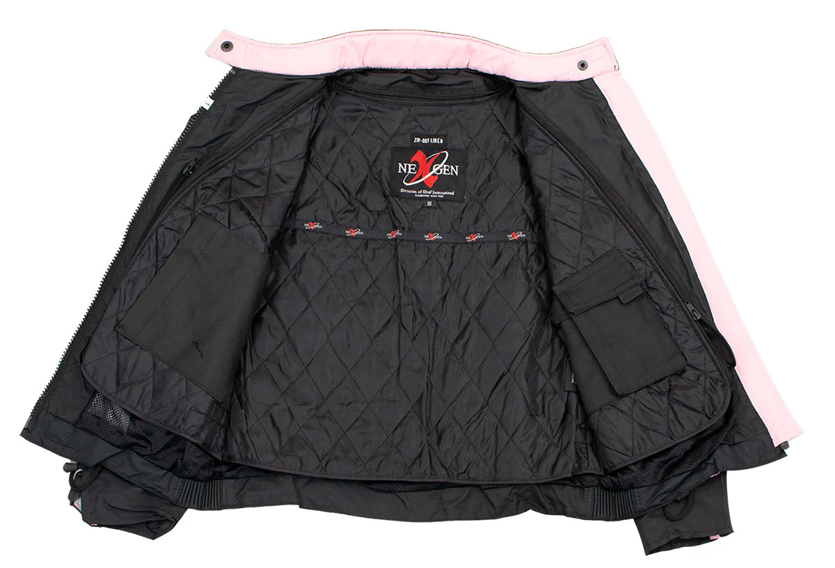 NexGen SH236806 Women's 'Reflective Buffalo Head' Black and Pink Textile Jacket - Image 5