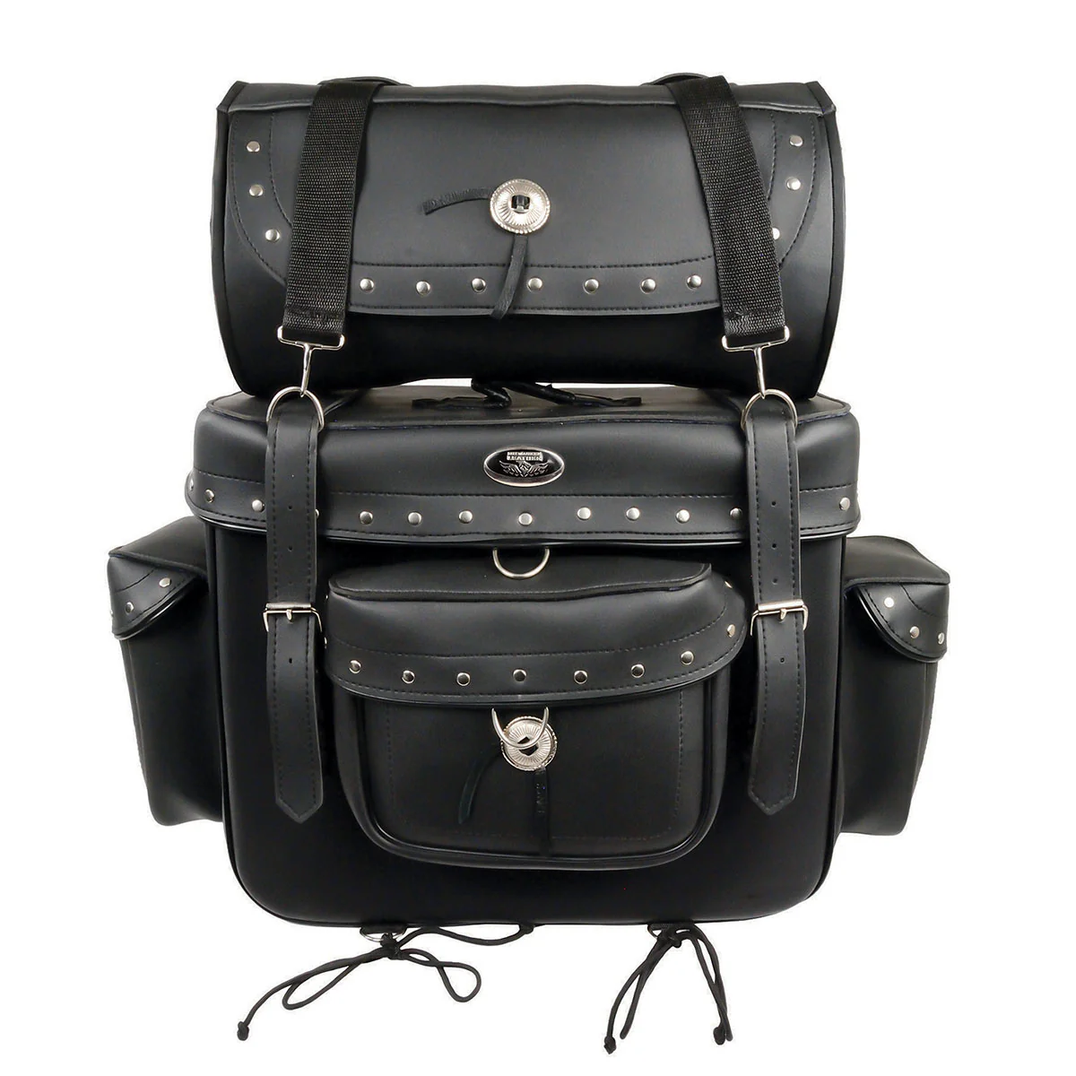 Milwaukee Leather SH538 Large Black PVC Deluxe Water Resistant Motorcycle Touring Sissy Bar Bag Pack - Image 7