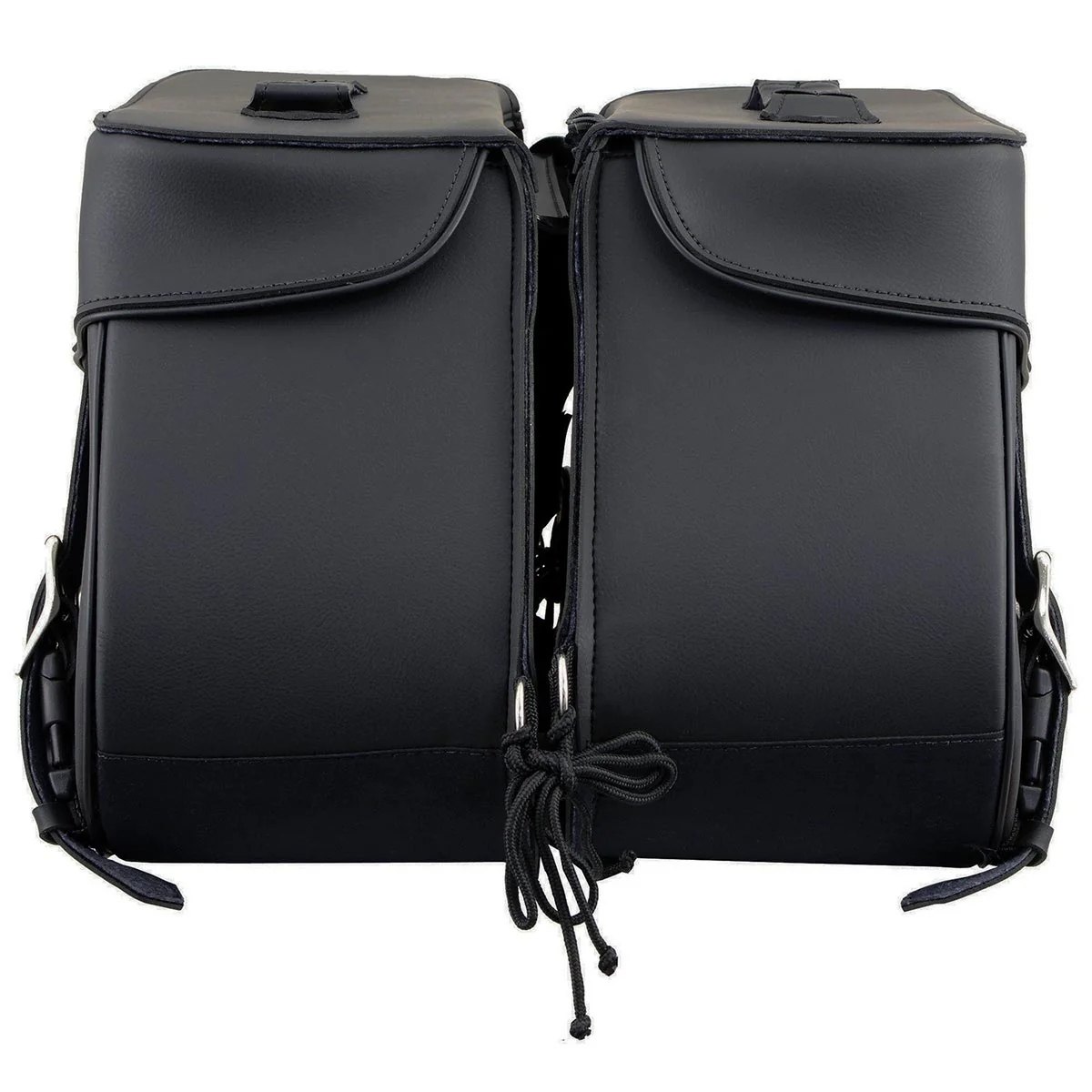 Milwaukee Leather SH55101ZB Black 3 Strap Zip-Off Motorcycle Saddlebags - Image 10