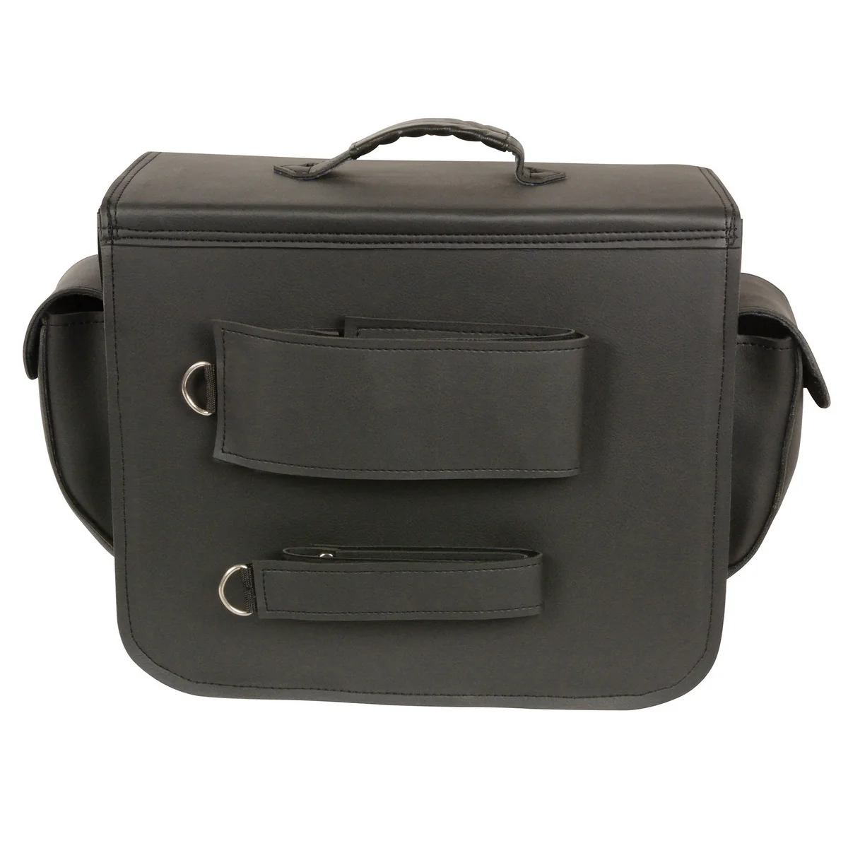 Milwaukee Leather SH583 Large Black PVC Motorcycle Sissy Bar Bag with Carrying Handle - Image 3