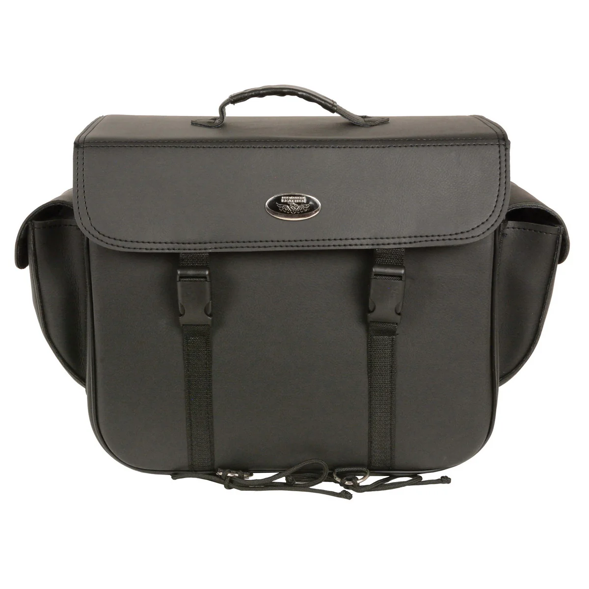 Milwaukee Leather SH583 Large Black PVC Motorcycle Sissy Bar Bag with Carrying Handle - Image 5