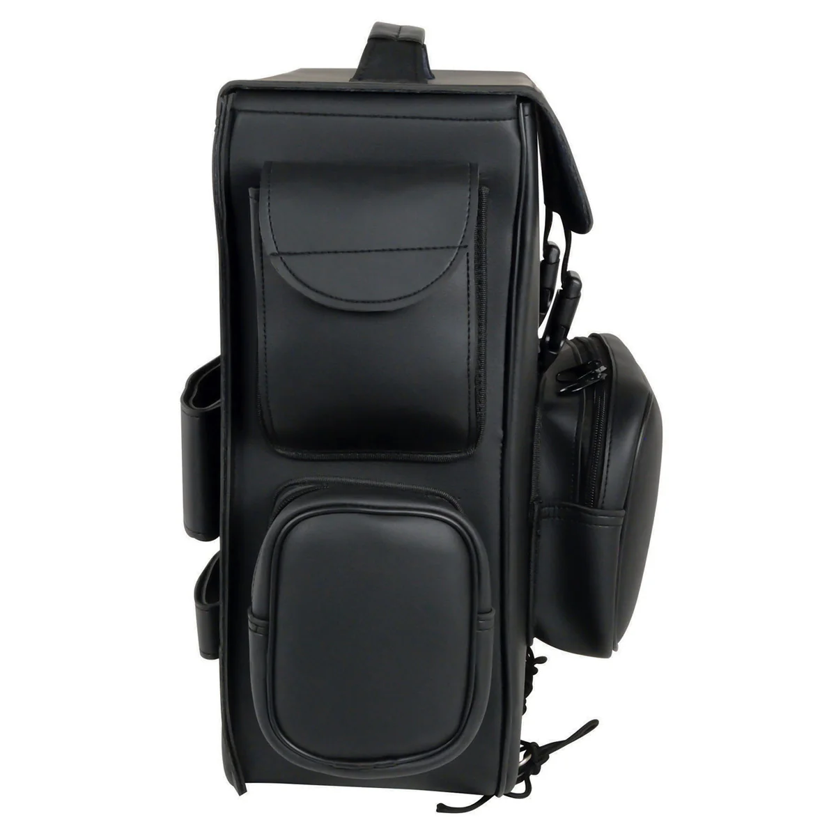 Milwaukee Leather SH584 Large Black PVC Motorcycle Sissy Bar Bag with 5 Bonus Pockets - Image 5