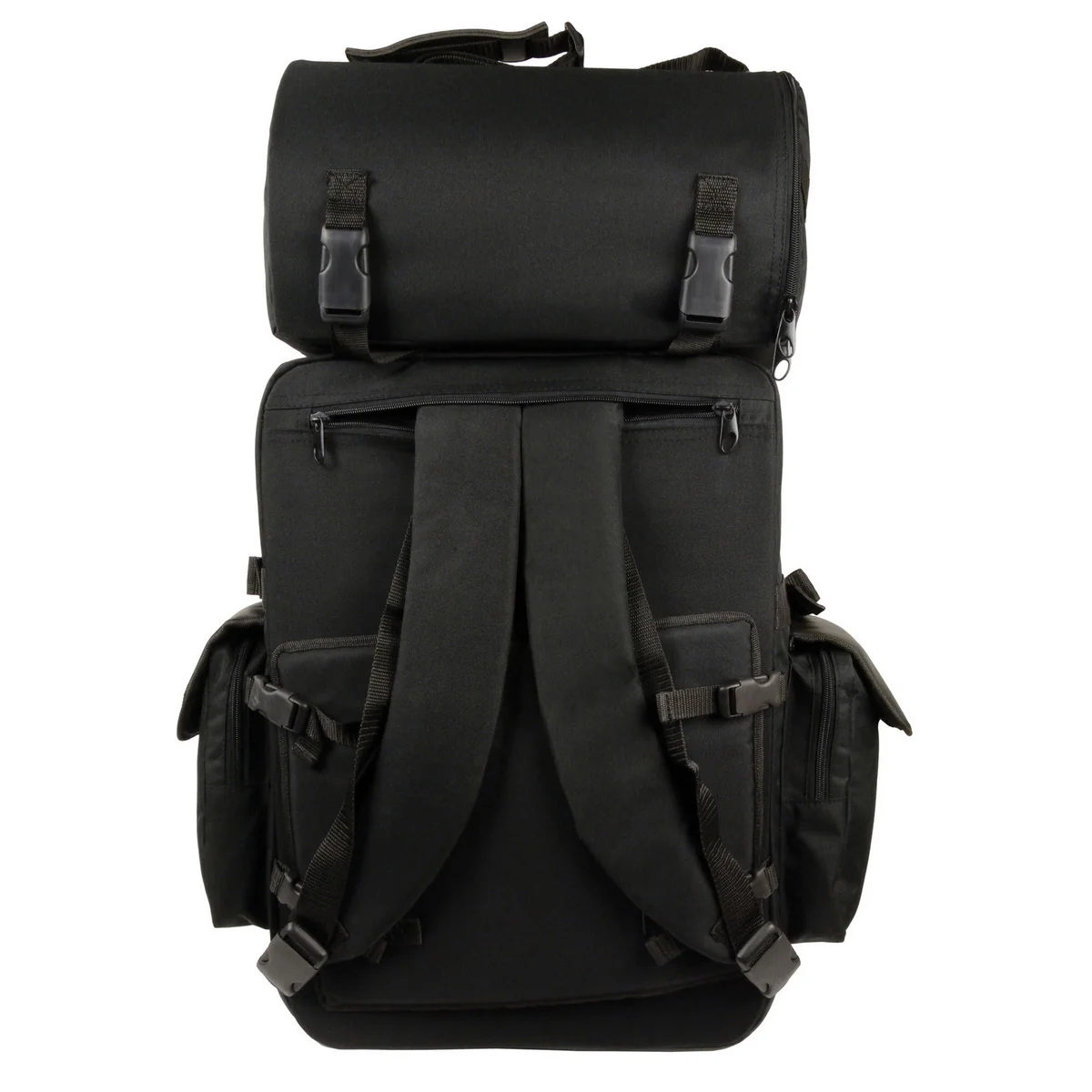 Milwaukee Leather SH606 Large Black Textile 2-Piece Motorcycle Sissy Bar Bag with Briefcase Pockets - Image 6