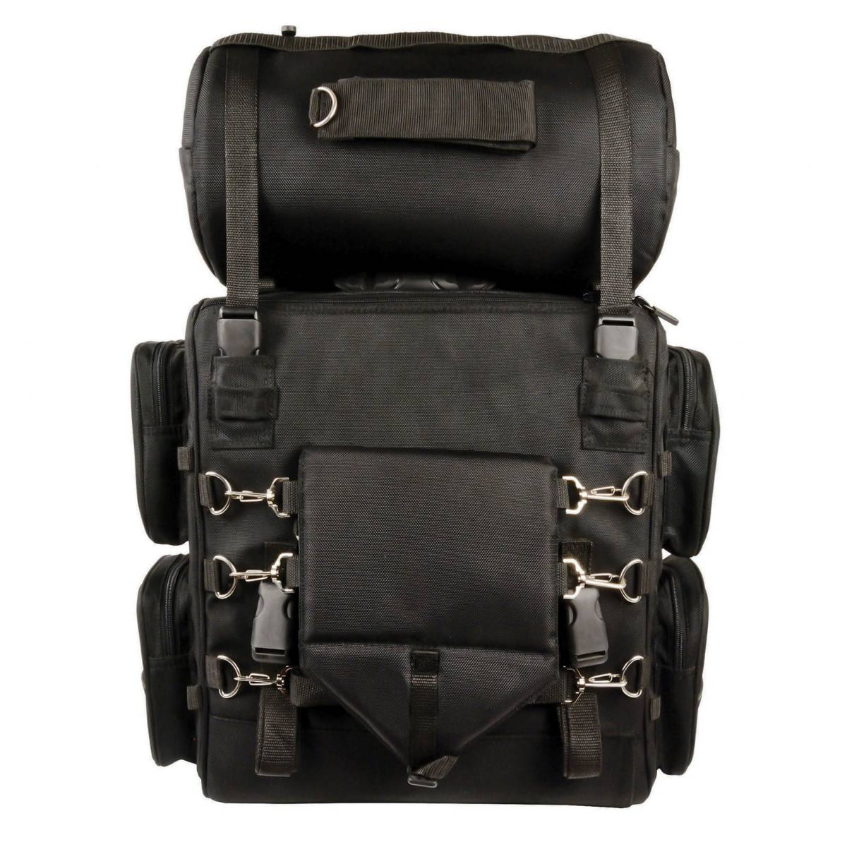 Milwaukee Leather SH680 Large Black Textile Motorcycle Sissy Bar Travel Bag - Image 2