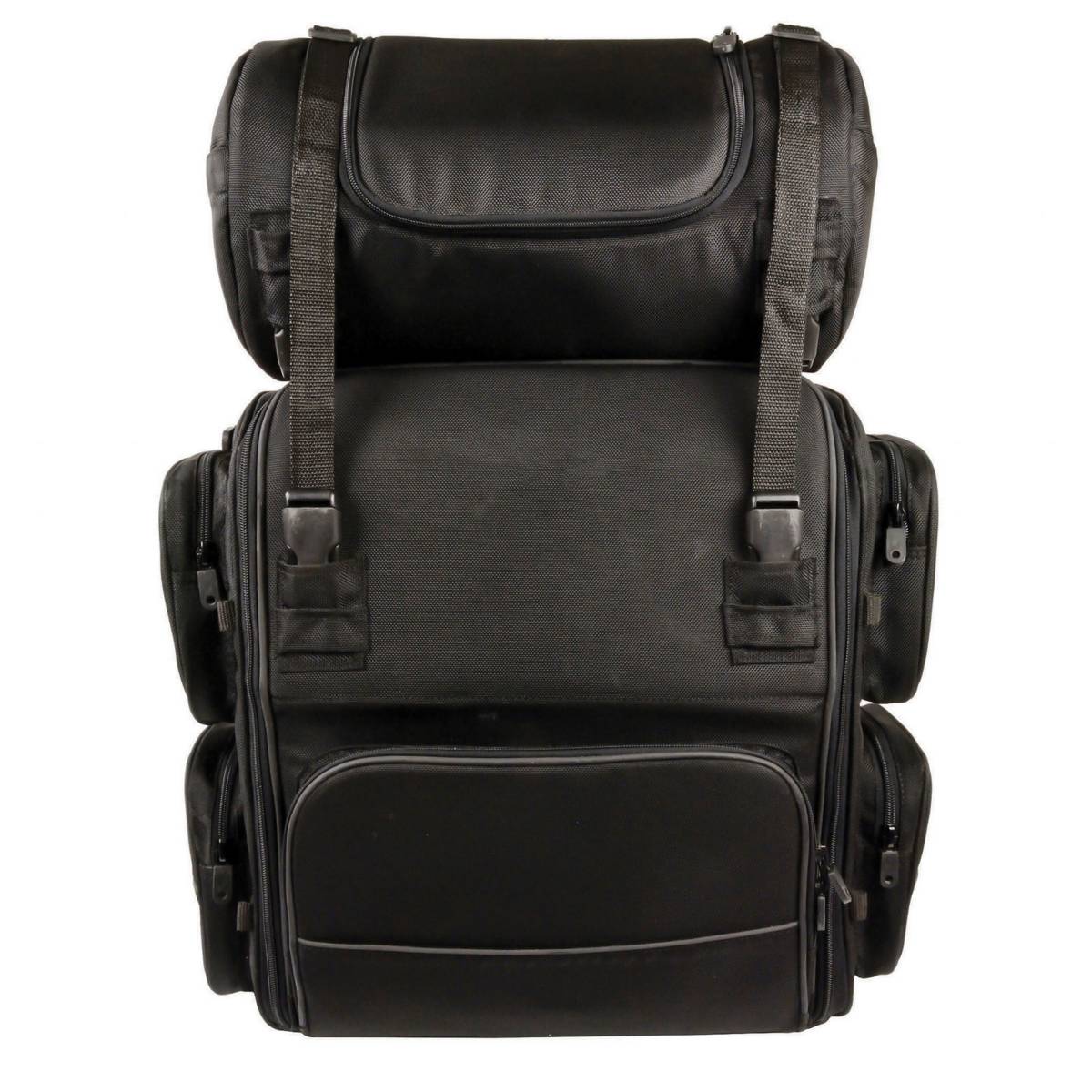 Milwaukee Leather SH680 Large Black Textile Motorcycle Sissy Bar Travel Bag - Image 5