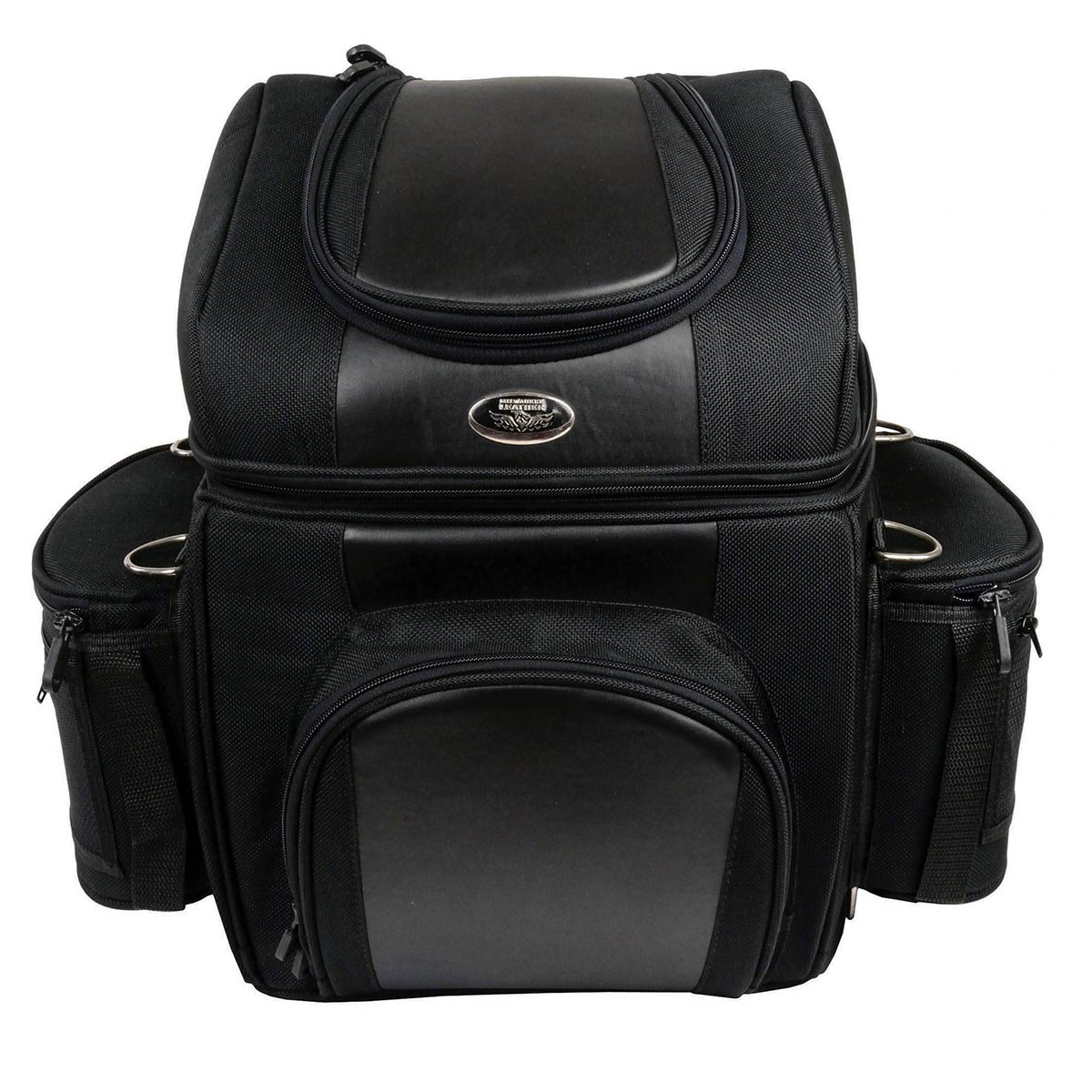 Milwaukee Leather SH682 Black Medium Motorcycle Textile Sissy Bar Travel Bag - Image 4