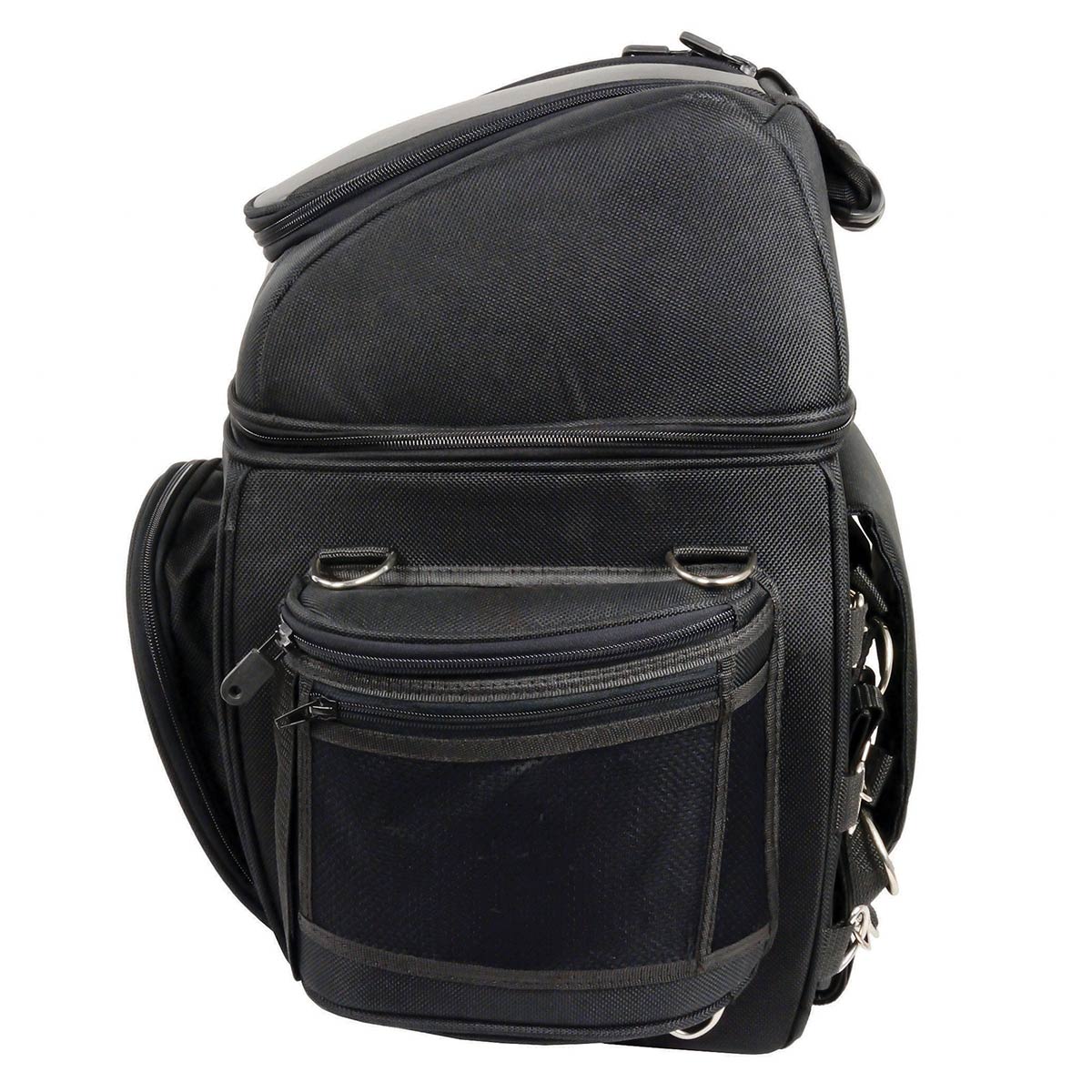 Milwaukee Leather SH682 Black Medium Motorcycle Textile Sissy Bar Travel Bag - Image 6