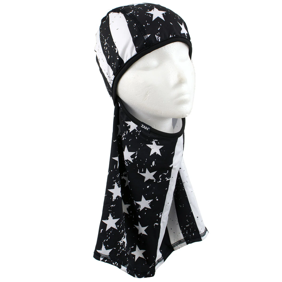 Zan Headgear WB4L091 Convertible Balaclava, SportFlex™ Series Black & White Flag - Image 4