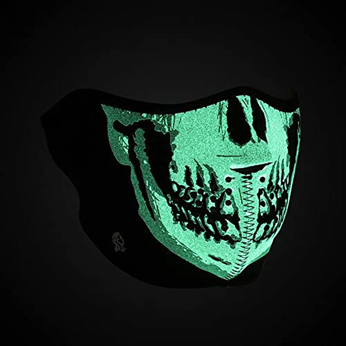 Zanheadgear WNFM002H White and Black Neoprene Skull Half Face Mask Design - Image 2