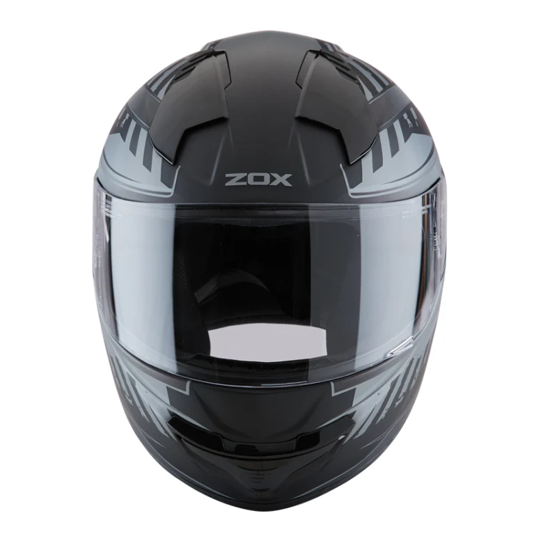 ZOX ST-11118 ‘Thunder 2’ Blade Matte Grey and Black Full-Face Motorcycle Helmet - Image 2