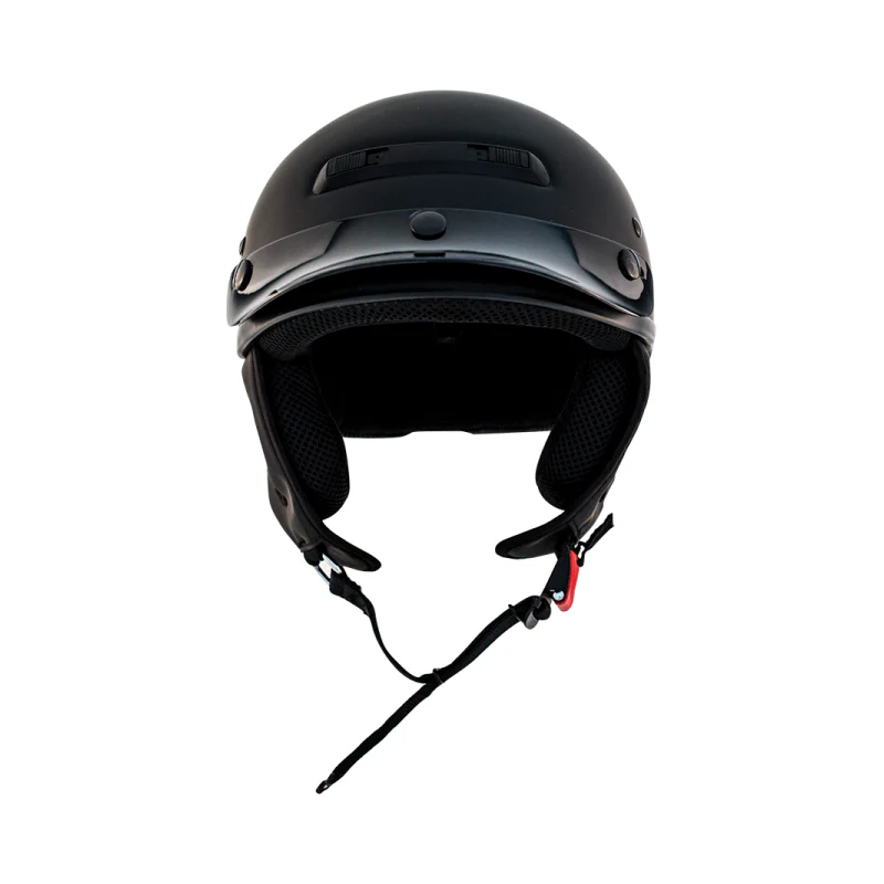 ZOX ST-225B ‘Alto Custom' Eagle Silver Motorcycle Half Helmet - Image 7